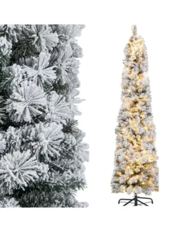 COSTWAY Künstliche Weihnachtsbäume<Künstlicher Weihnachtsbaum LED in Weiß