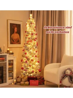 COSTWAY Künstliche Weihnachtsbäume<Künstlicher Weihnachtsbaum LED in Weiß