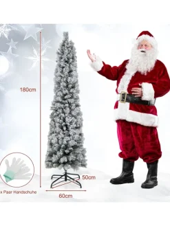 COSTWAY Künstliche Weihnachtsbäume<Künstlicher Weihnachtsbaum LED in Weiß