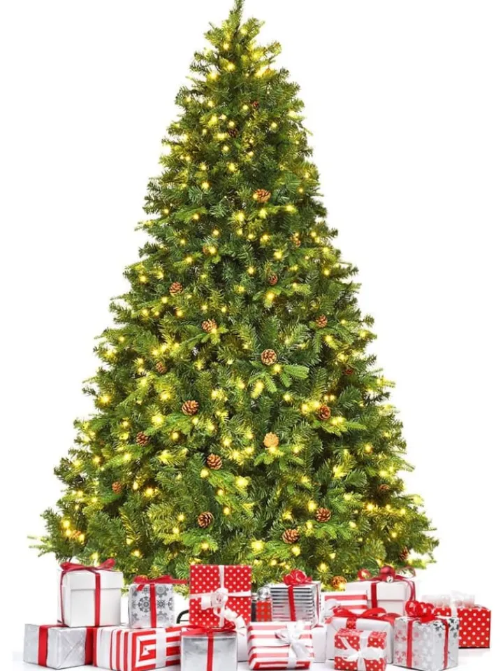 COSTWAY Künstliche Weihnachtsbäume<Künstlicher Weihnachtsbaum LED in Grün