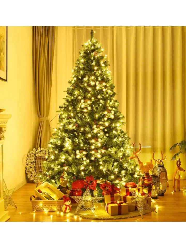 COSTWAY Künstliche Weihnachtsbäume<Künstlicher Weihnachtsbaum LED in Grün