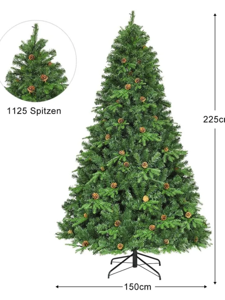 COSTWAY Künstliche Weihnachtsbäume<Künstlicher Weihnachtsbaum LED in Grün