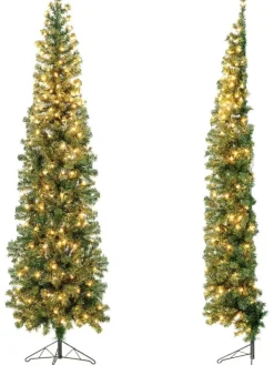 COSTWAY Künstliche Weihnachtsbäume<Künstlicher Weihnachtsbaum LED in Grün