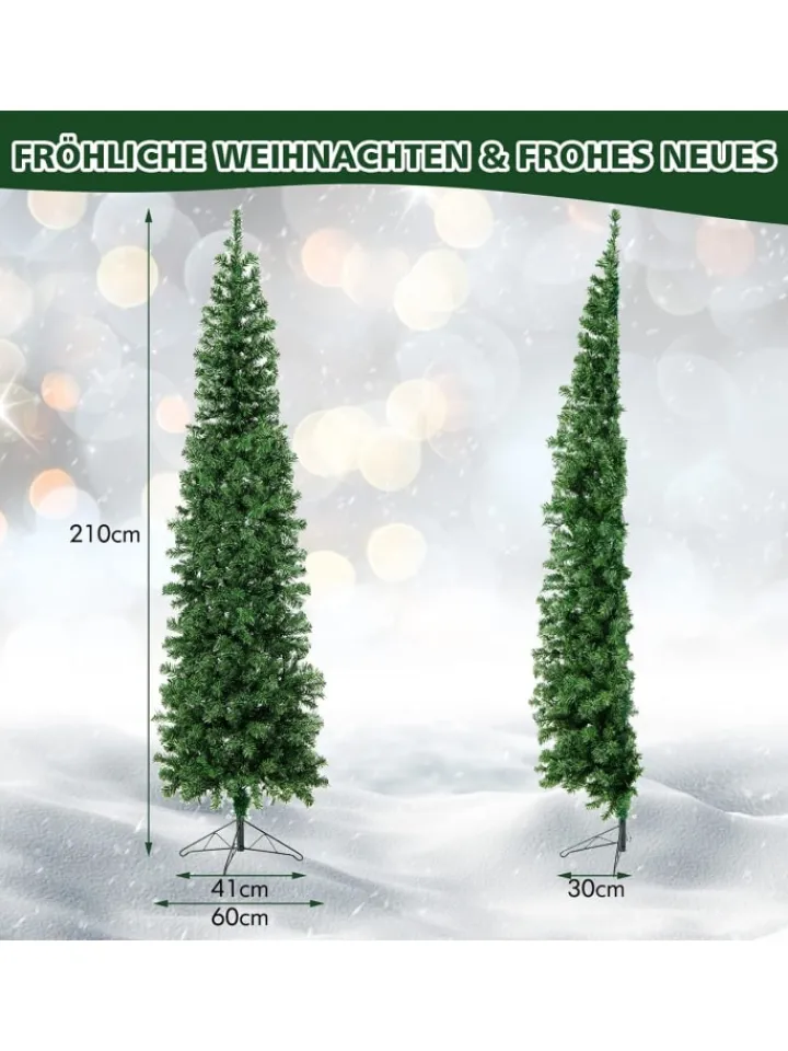 COSTWAY Künstliche Weihnachtsbäume<Künstlicher Weihnachtsbaum LED in Grün