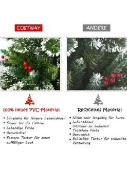 COSTWAY Künstliche Weihnachtsbäume<Künstlicher Weihnachtsbaum in Grün