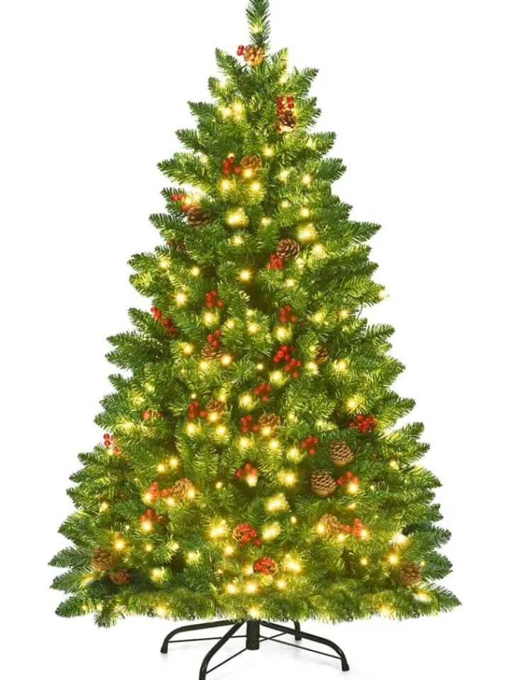 COSTWAY Künstliche Weihnachtsbäume<Künstlicher Weihnachtsbaum LED in Grün