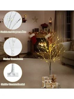 COSTWAY Künstliche Weihnachtsbäume<Künstlicher Weihnachtsbaum LED in Weiß