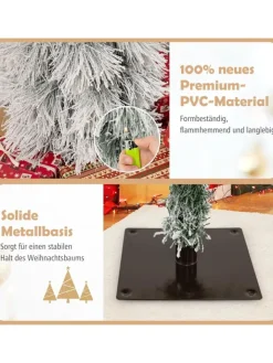 COSTWAY Künstliche Weihnachtsbäume<Künstlicher Weihnachtsbaum 3er Set in Weiß