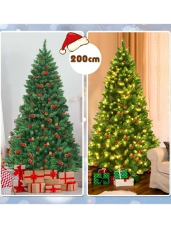 COSTWAY Künstliche Weihnachtsbäume<Künstlicher Weihnachtsbaum LED in Grün