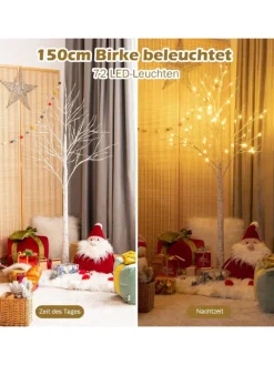 COSTWAY Künstliche Weihnachtsbäume<Künstlicher Weihnachtsbaum LED in Weiß