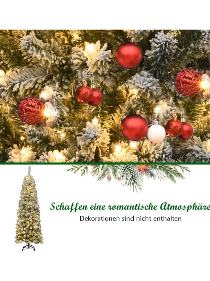 COSTWAY Künstliche Weihnachtsbäume<Künstlicher Weihnachtsbaum LED in Grün