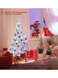 COSTWAY Künstliche Weihnachtsbäume<Künstlicher Weihnachtsbaum LED in Weiß