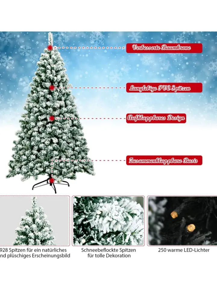COSTWAY Künstliche Weihnachtsbäume<Künstlicher Weihnachtsbaum in Grün
