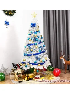 COSTWAY Künstliche Weihnachtsbäume<Künstlicher Weihnachtsbaum in Weiß