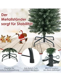 COSTWAY Künstliche Weihnachtsbäume<Künstlicher Weihnachtsbaum LED in Grün