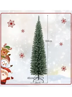 COSTWAY Künstliche Weihnachtsbäume<Künstlicher Weihnachtsbaum LED in Grün