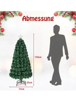 COSTWAY Künstliche Weihnachtsbäume<Künstlicher Weihnachtsbaum LED in Grün