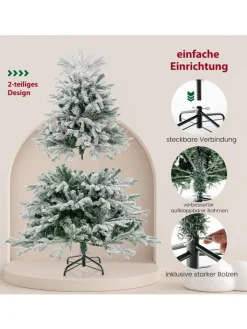 COSTWAY Künstliche Weihnachtsbäume<Künstlicher Weihnachtsbaum LED in Grün