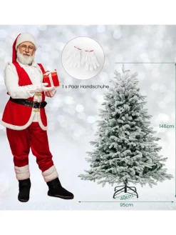 COSTWAY Künstliche Weihnachtsbäume<Künstlicher Weihnachtsbaum LED in Grün