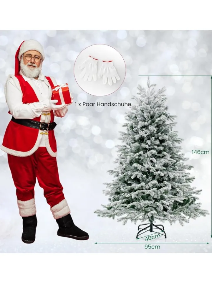 COSTWAY Künstliche Weihnachtsbäume<Künstlicher Weihnachtsbaum LED in Grün