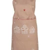 Clayre & Eef Küchentextilien|Tisch- & Küchentextilien<Kochschürze in Beige - (L)85 x (B)70 cm
