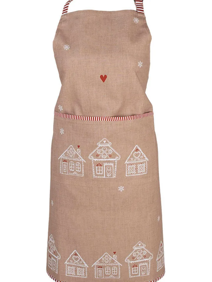 Clayre & Eef Küchentextilien|Tisch- & Küchentextilien<Kochschürze in Beige - (L)85 x (B)70 cm