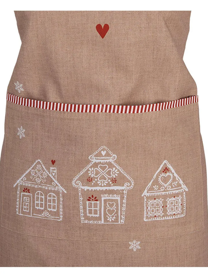 Clayre & Eef Küchentextilien|Tisch- & Küchentextilien<Kochschürze in Beige - (L)85 x (B)70 cm