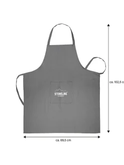 Stoneline Tisch- & Küchentextilien|Küchentextilien<Kochschürze in Grau - (L)102,5 x (B)69,5 cm