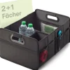 Praknu Weitere Haushaltshelfer<Kofferraum Organizer Faltbar – 3 Fächer mit 5 Taschen – Rutschfest