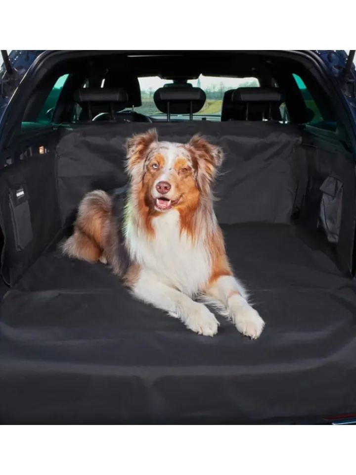 FLUFFINO Hunde<Kofferraumschutz für Hund inkl. Seiten- & Ladekantenschutz dunkelgrau