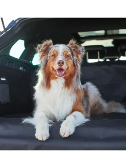 FLUFFINO Hunde<Kofferraumschutz für Hund inkl. Seiten- & Ladekantenschutz dunkelgrau