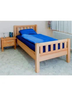 Vaja Betten & Matratzen<Komfortbett Kernbuche massiv geölt in Natur