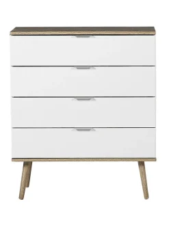 Beliani Regale & Schränke<Kommode WALPI in Weiß/Braun - (W) 79 x (H) 93 x (L) 40 cm
