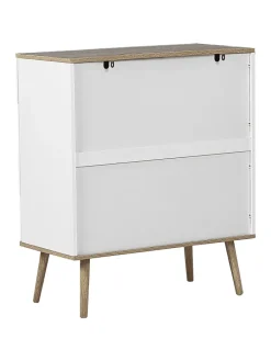 Beliani Regale & Schränke<Kommode WALPI in Weiß/Braun - (W) 79 x (H) 93 x (L) 40 cm