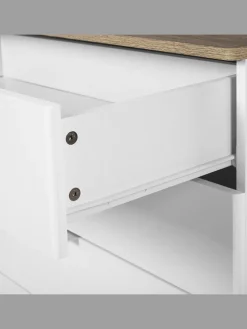Beliani Regale & Schränke<Kommode WALPI in Weiß/Braun - (W) 79 x (H) 93 x (L) 40 cm