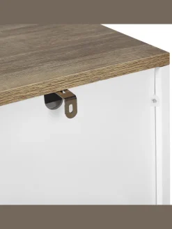 Beliani Regale & Schränke<Kommode WALPI in Weiß/Braun - (W) 79 x (H) 93 x (L) 40 cm