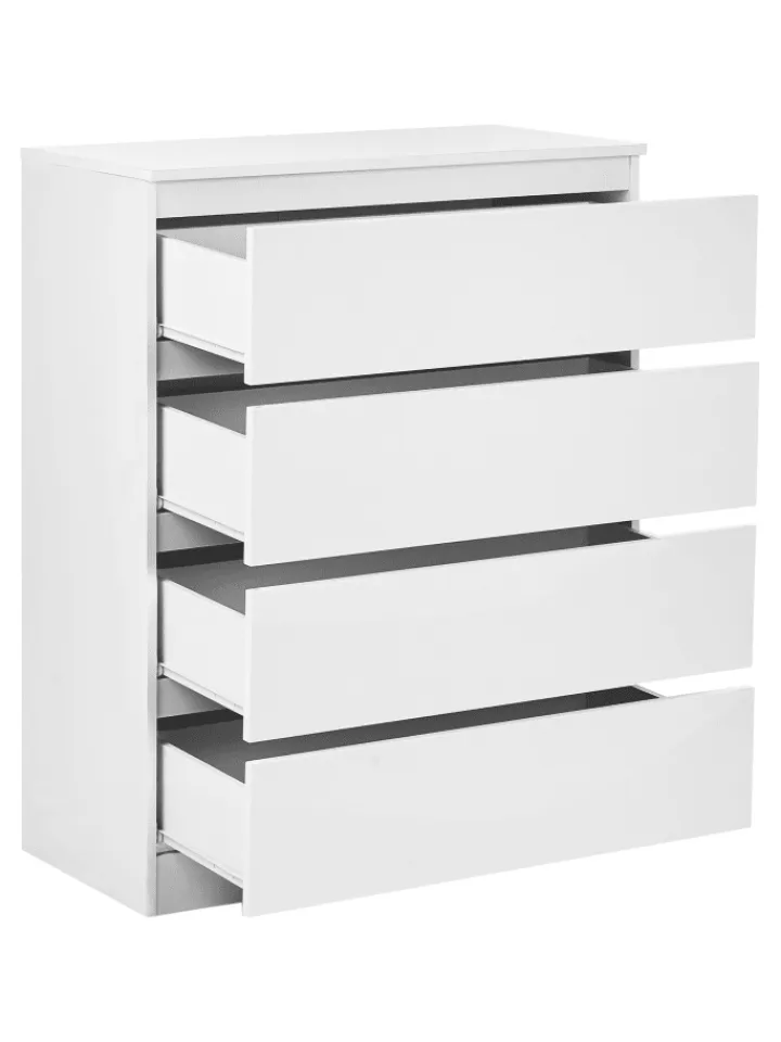 Beliani Regale & Schränke<Kommode WINNIPEG in Weiß - (W) 80 x (H) 100 x (L) 40 cm
