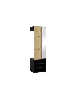 byLiving Garderoben<Kompaktgarderobe ANDORRA in Artisan Eiche (Eiche-Optik) B 55, H 187,5, T 40,5 cm