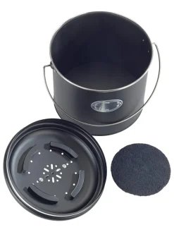 Wenko Mülleimer<Komposteimer "Nero" in Schwarz - 6 l