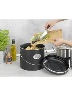 Wenko Mülleimer<Komposteimer "Nero" in Schwarz - 6 l