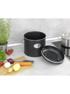 Wenko Mülleimer<Komposteimer "Nero" in Schwarz - 6 l