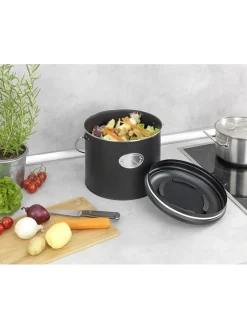 Wenko Mülleimer<Komposteimer "Nero" in Schwarz - 6 l