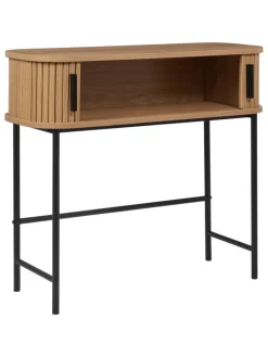 Beliani Regale & Schränke<Konsolentisch BRADLEY in Braun/Schwarz - (W) 80 x (H) 70 x (L) 30 cm