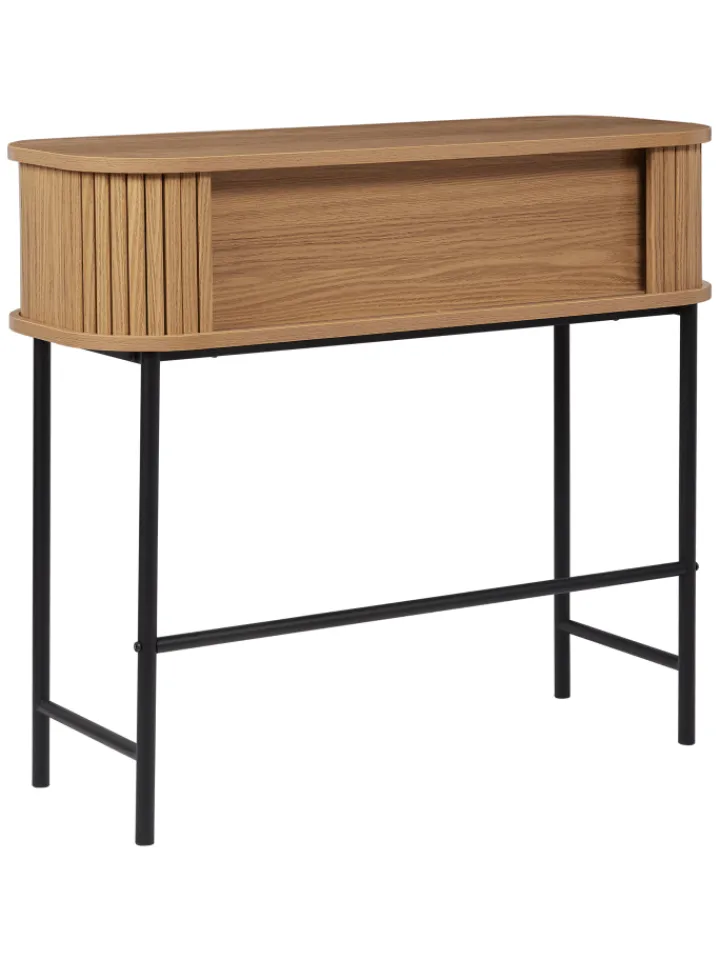 Beliani Regale & Schränke<Konsolentisch BRADLEY in Braun/Schwarz - (W) 80 x (H) 70 x (L) 30 cm