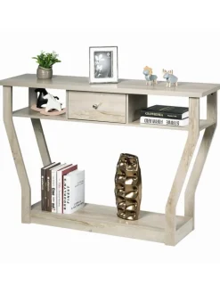 COSTWAY Tische<Konsolentisch in Grau