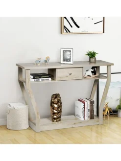 COSTWAY Tische<Konsolentisch in Grau