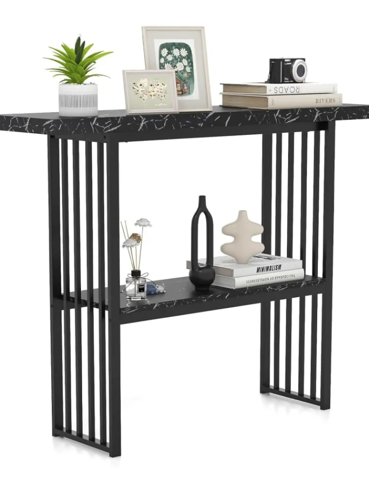 COSTWAY Tische<Konsolentisch in Schwarz