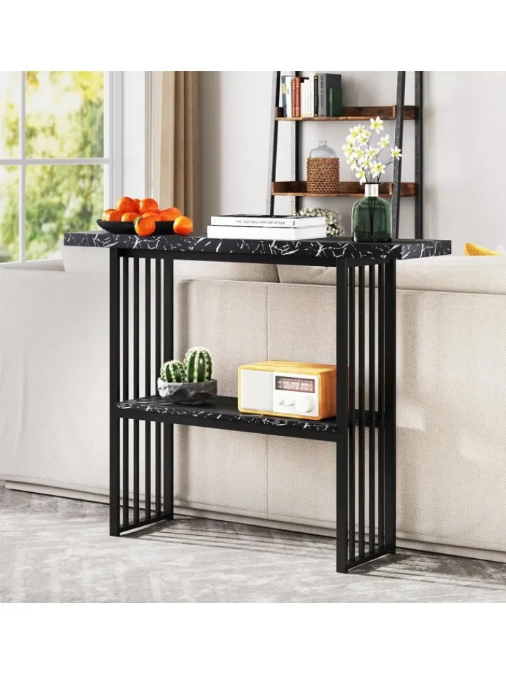 COSTWAY Tische<Konsolentisch in Schwarz
