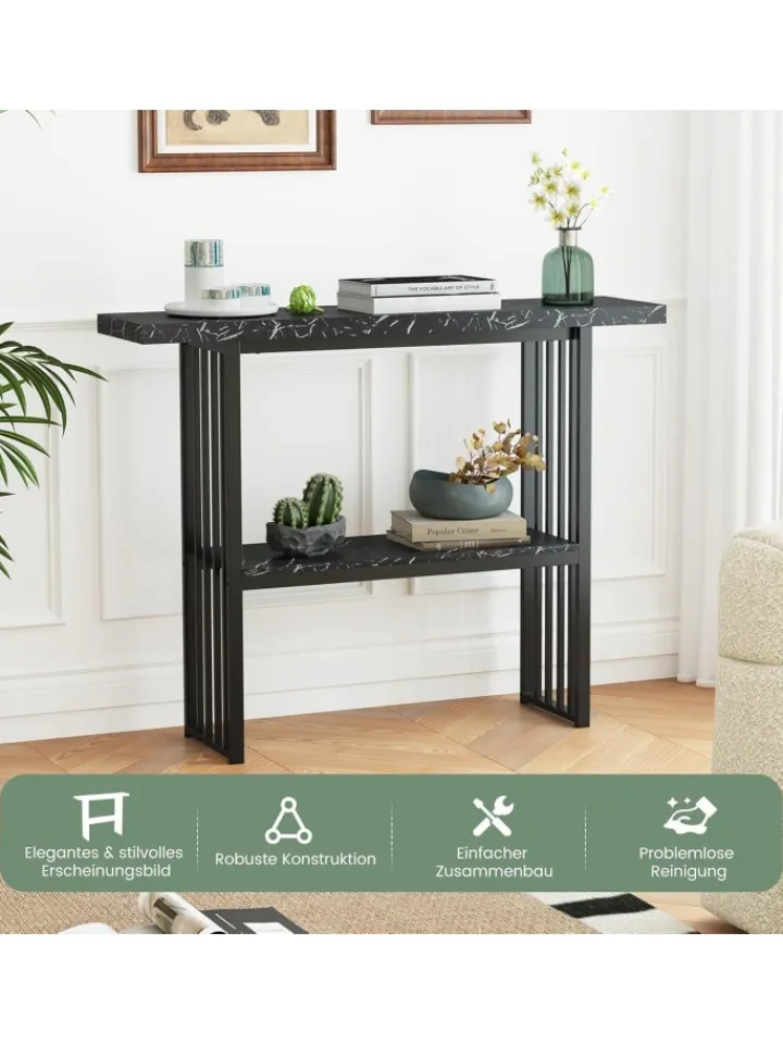 COSTWAY Tische<Konsolentisch in Schwarz