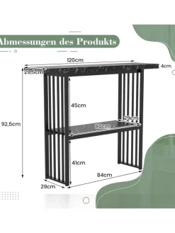 COSTWAY Tische<Konsolentisch in Schwarz